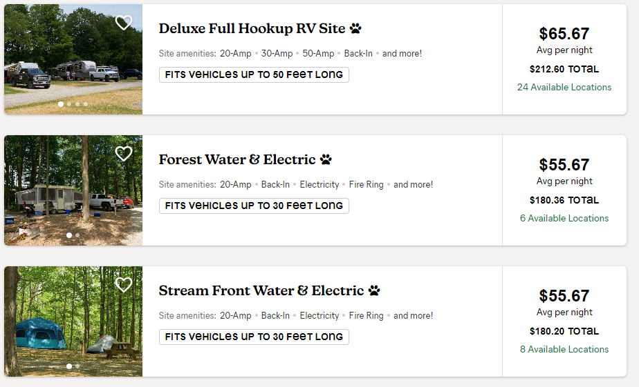 Camping Sites at Greek Peak Mountain Resort